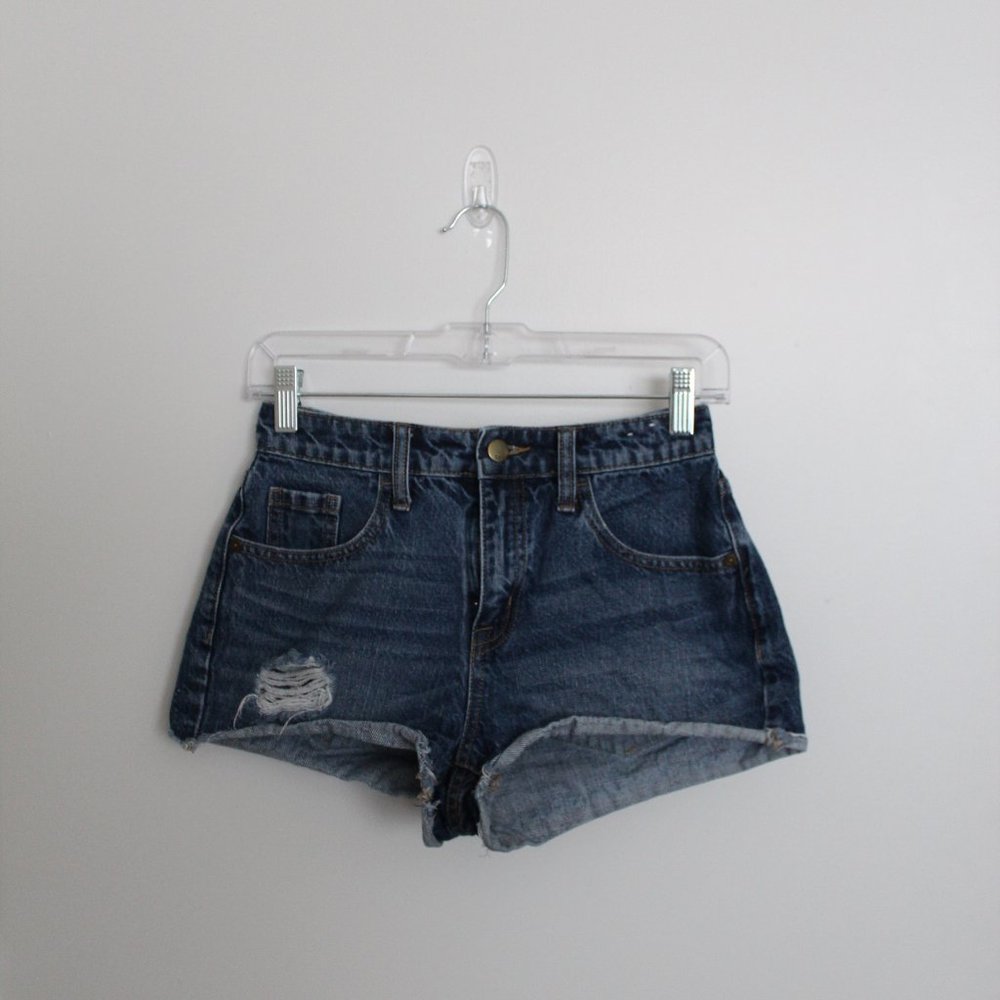 MOSSIMO HIGH RISE DENIM SHORT SHORTS SIZE 4/27